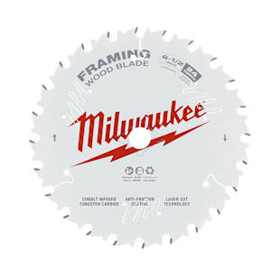 Lame de scie circulaire pour charpente 6 1/2 po  24 dents MILWAUKEE