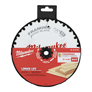 Lame de scie circulaire pour charpente 7 1/4 po  24 dents MILWAUKEE