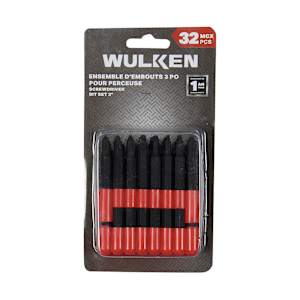 Ensemble de 32 embouts de sécurité 3 po WULKEN