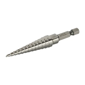 Step Drill Bit, 1/8 in. to 1/2 in.