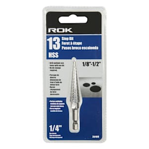 Step Drill Bit, 1/8 in. to 1/2 in.