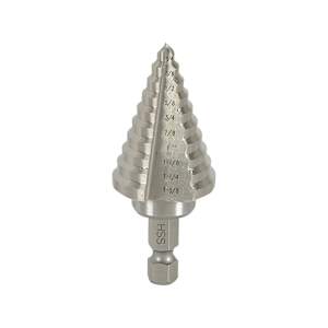 Step Drill Bit, 1/4 in. to 1 3/8 in.