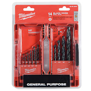 MILWAUKEE 14-Pc. Black Oxide Drill Bit Set