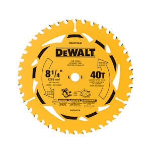 Lame de scie circulaire pour charpente 8 1/4 po 40 dents DEWALT