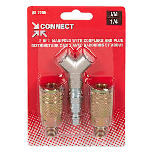 Raccord double en Y pour outils à air comprimé