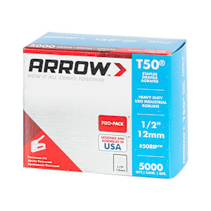 Agrafes T50, 1/2 po Pqt/5 000