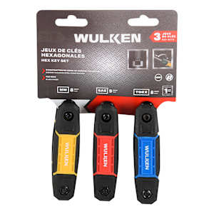 WULKEN 3-Piece SAE/Metric/Torx Hex Key Set