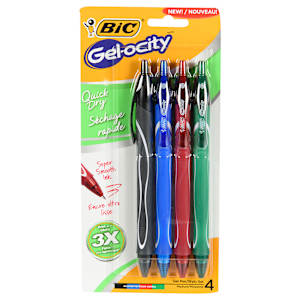 Stylo Bic Gel-Ocity Ens/4