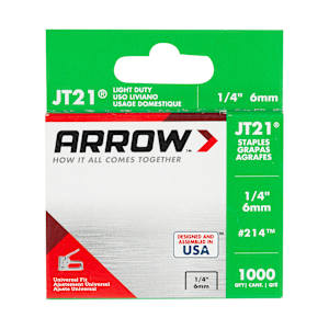 JT21 Staples 1/4 in. Pkg/1000