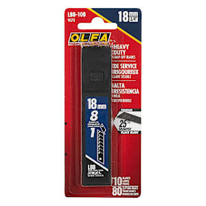 Black Snap-Off Utility Blades LBB-10B - 18 mm Pkg/10
