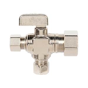 Robinet double 5/8 po x 3/8 po x 3/8 po comp
