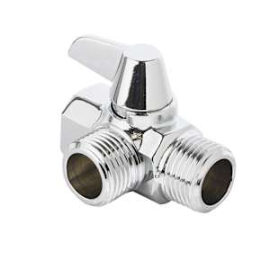 Déviateur de douche angulaire chrome