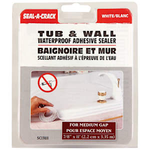 Scellant adhésif pour baignoire/mur 7/8 po x 11 pi