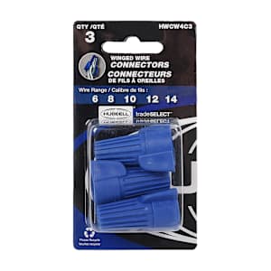 Winged Wire Connectors Pkg/3 Blue