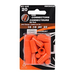 Connecteurs de fils orange Pqt/20