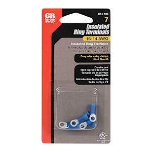 Ring Terminals Pkg/7 Blue