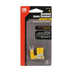 Spade Terminals Pkg/5 Yellow