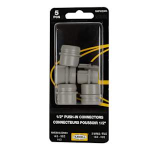 HUBBEL Push-in Outlet Box Connectors 1/2 in Pkg/5