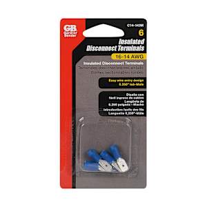 Male Disconnect Terminals Pkg/6 Blue