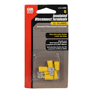 Male Disconnect Terminals Pkg/6 Yellow