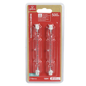 T3 Halogen Light Bulbs (Long)500 W Pkg/2