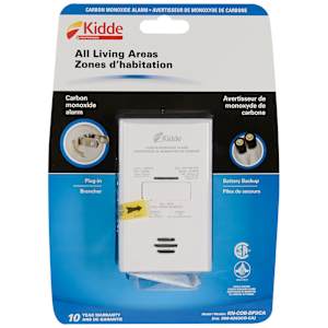 KIDDE Carbon Monoxide Alarm Plug-In With AA Battery Back-Up