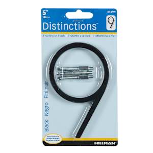 Chiffre 9 Distinction en zinc noir 5 po