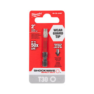 MILWAUKEE Shockwave Screwdriver Bit T30, 2 in.