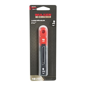 WULKEN ELITE Snap-Off Utility Knife Blades 9 mm Pkg/10