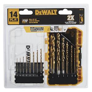 Ensemble de 14 mèches au titane DEWALT