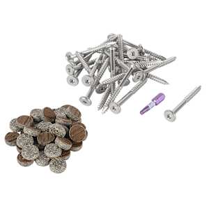 Vis et bouchons pour fascia composite Pro Plug Trex Saddle 1 7/8 po Pqt/100