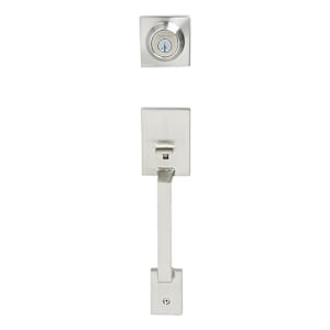 Amador Entry Key Handleset Door Satin Nickel