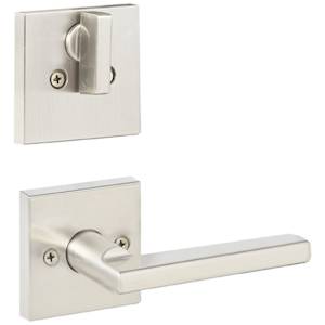 San Clemente Entry Key Handleset Door Satin Nickel