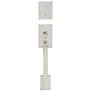 San Clemente Entry Key Handleset Door Satin Nickel