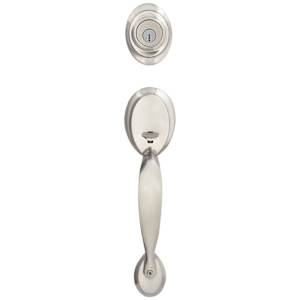 Kingsway Entry Key Handleset Door Satin Nickel