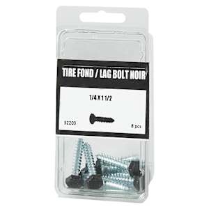 Black Lag Screw 1/4 in. x 1 1/2 in. Pkg/8