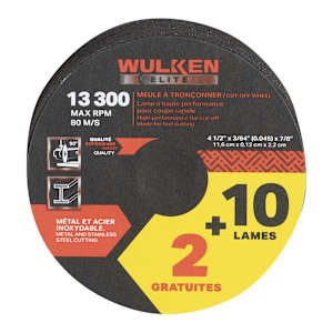 WULKEN ELITE Grinder Cutting Wheels 4 1/2 in. Pkg/12