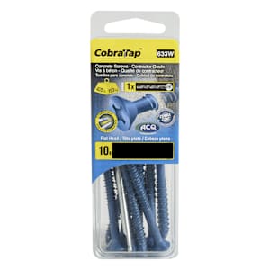 1/4 in. x 4 in. F.H. Concrete Screws Pkg/10