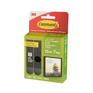 Bandes adhésives pour cadres et tableaux Pqt/12