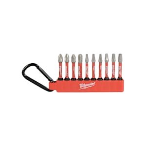 MILWAUKEE 10-Pc Shockwave Bit Set 2 in. Square & Phillips