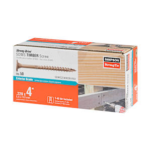 TIMBER DB Structural Wood Screw 4 in. W.H. Tan Pkg/50