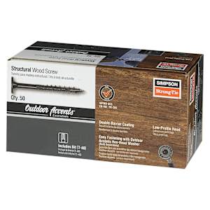 Vis à bois structurelle OUTDOOR ACCENT DB 5 1/2 po T.P. noir Pqt/50