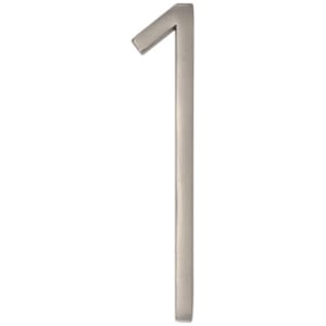 Distinction Number 1 Zinc Brushed Nickel 5 in.