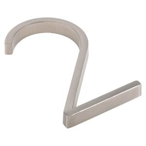 Distinction Number 2 Zinc Brushed Nickel 5 in.
