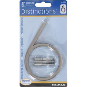 Distinction Number 6 Zinc Brushed Nickel 5 in.