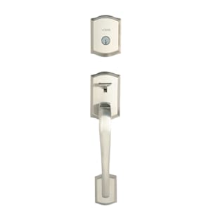 Prescott Entry Key Handleset Door Satin Nickel