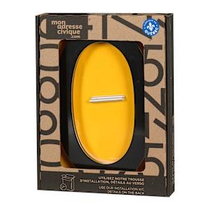 Contemporary Number 0 Aluminum Black 9 in.