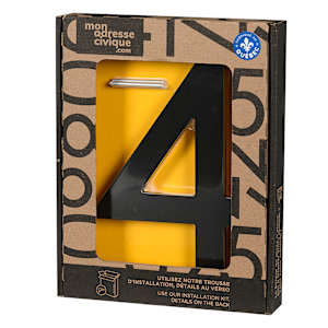 Contemporary Number 4 Aluminum Black 9 in.
