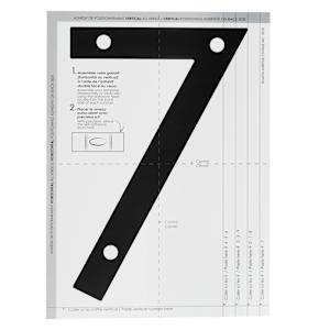 Contemporary Number 7 Aluminum Black 9 in.