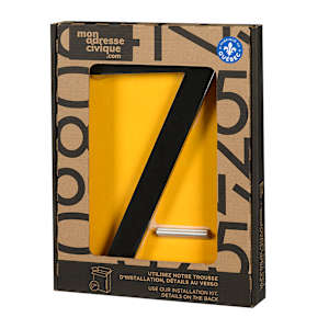 Contemporary Number 7 Aluminum Black 9 in.